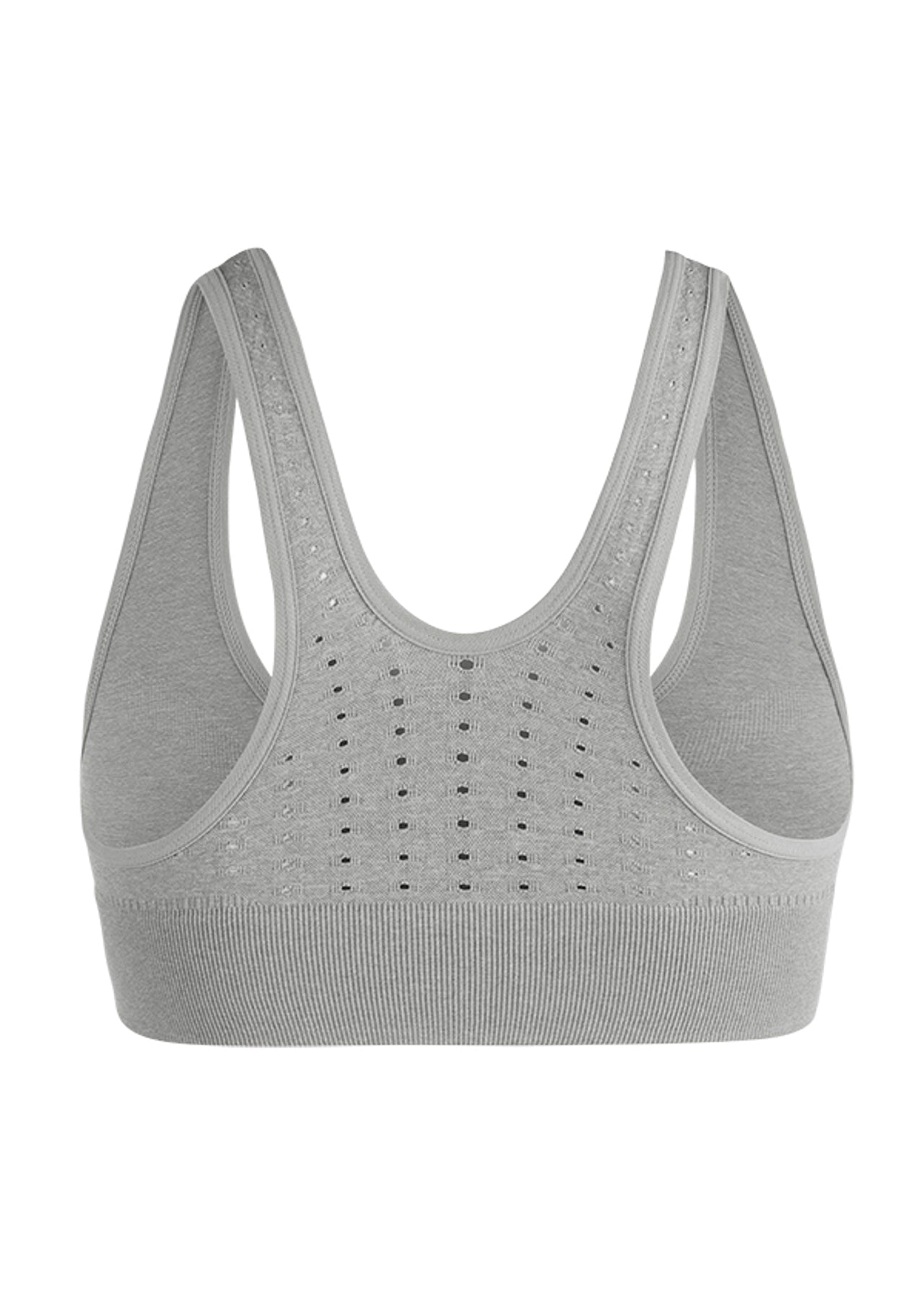 Lorna Jane Rio Seamless Sports Bra - Grey Marl