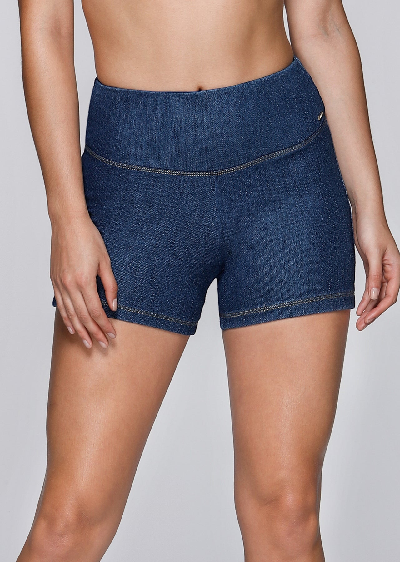 Lorna Jane Rocker Short Tight - Denim