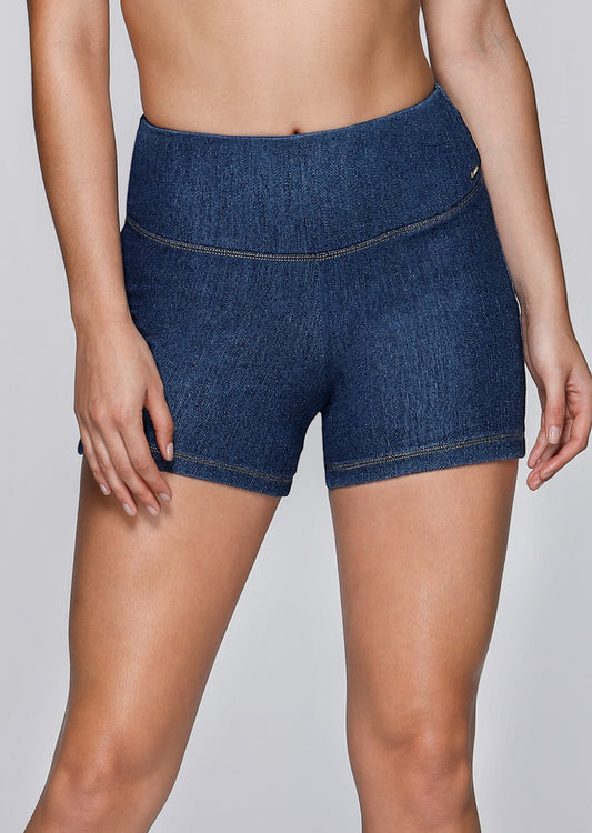 Lorna Jane Rocker Short Tight - Denim