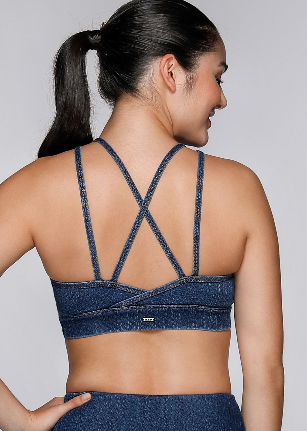 Lorna Jane Rocker Sports Bra - Denim