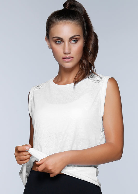 Lorna Jane Roll With It S/Slv Tee - White