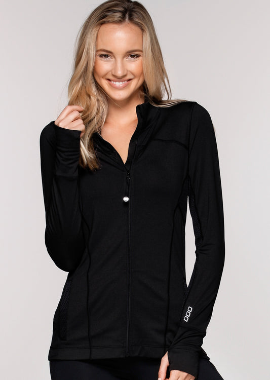Lorna Jane Rosaria Active Zip Through - Black