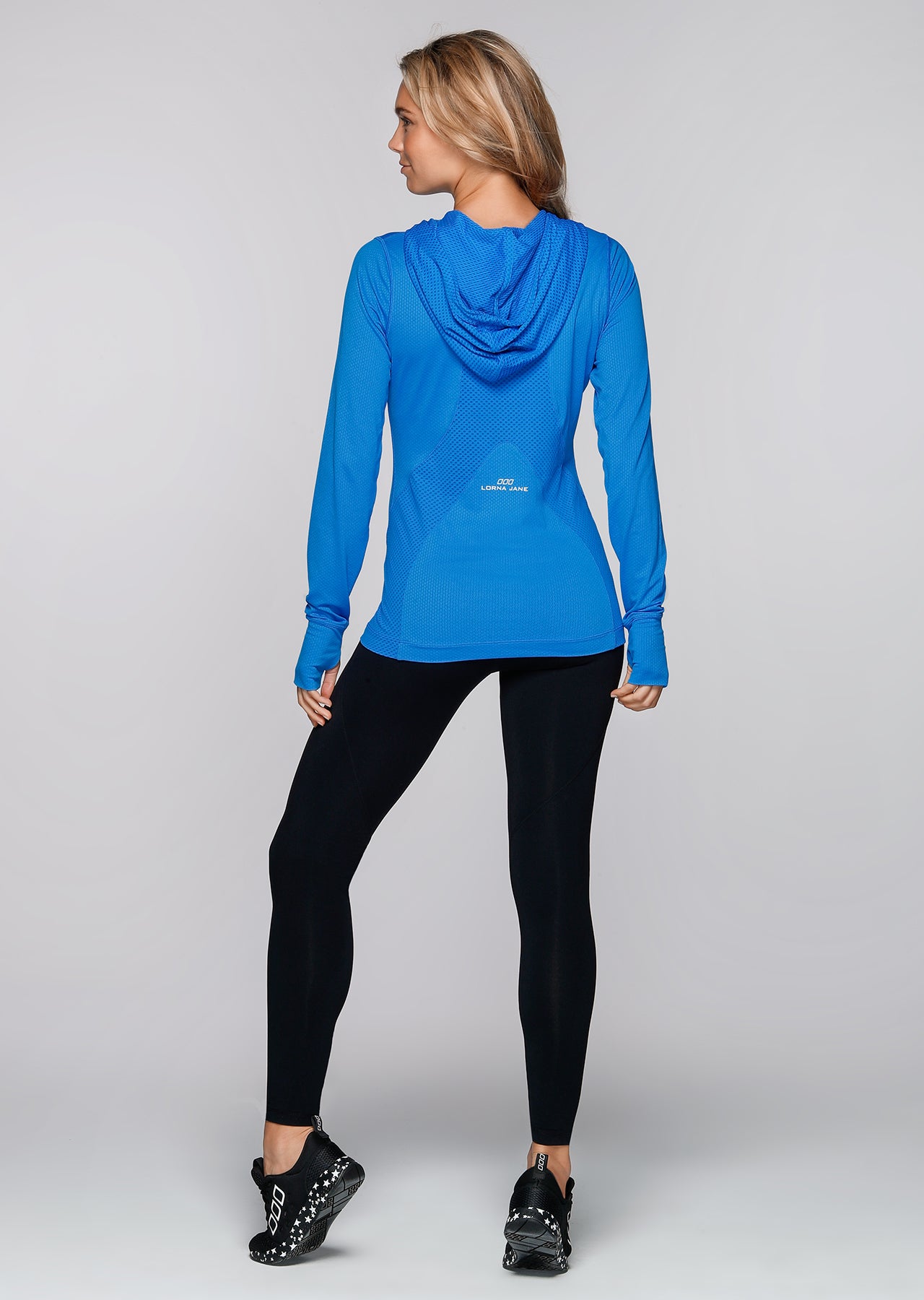 Lorna Jane Run Track Active L/Slv Top - Nu Blue