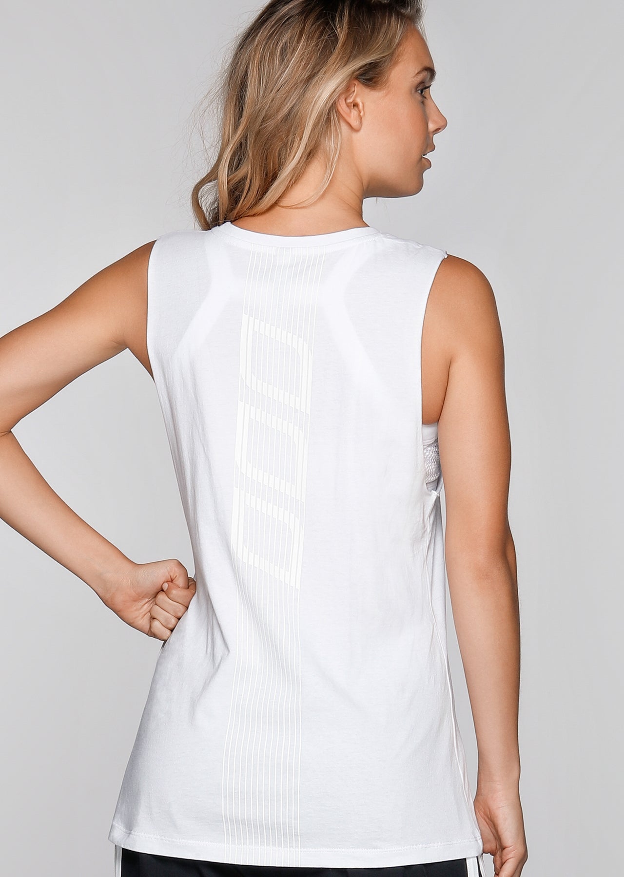 Lorna Jane Run Track Tank - White