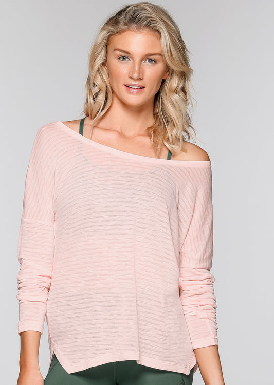 Lorna Jane Sally L/Slv Tee - Dusty Pink
