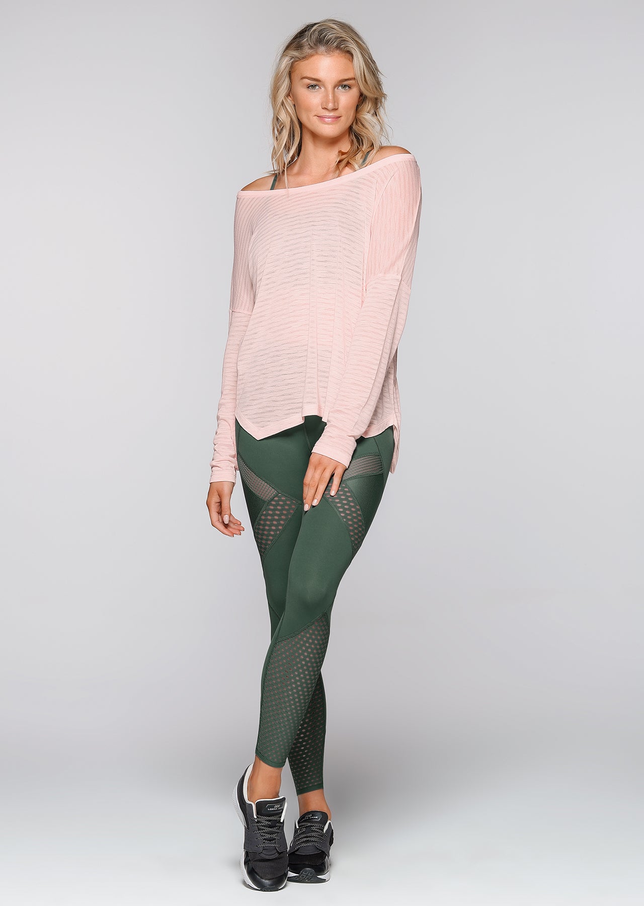 Lorna Jane Sally L/Slv Tee - Dusty Pink