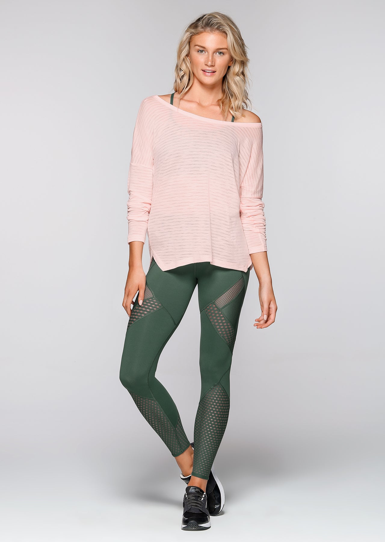 Lorna Jane Sally L/Slv Tee - Dusty Pink