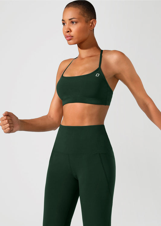 Lorna Jane Sammy Sports Bra - Fig Green