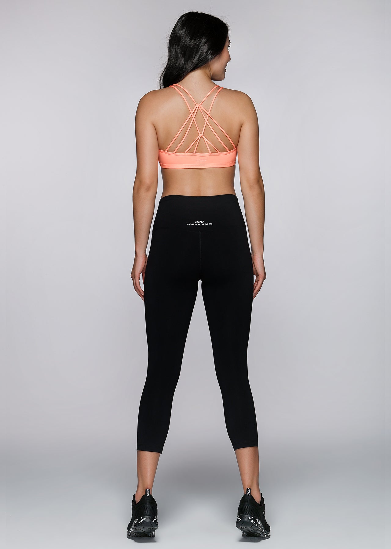 Lorna Jane Sand Sprint Sports Bra - Neon Peach Melba Marl