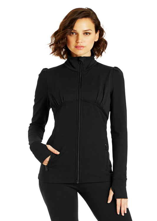 Lorna Jane Saya Excel Zip Through - Black