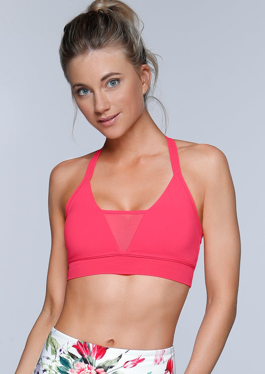 Lorna Jane Scarlet Sports Bra - Candy Red