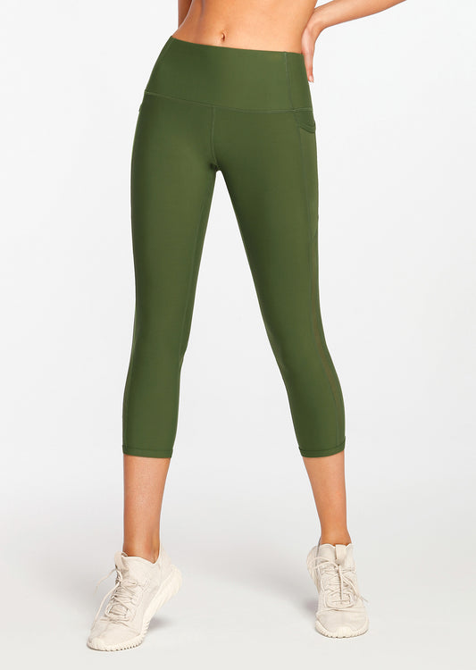 Lorna Jane Sculpt Core 7/8 Tight - Army Green