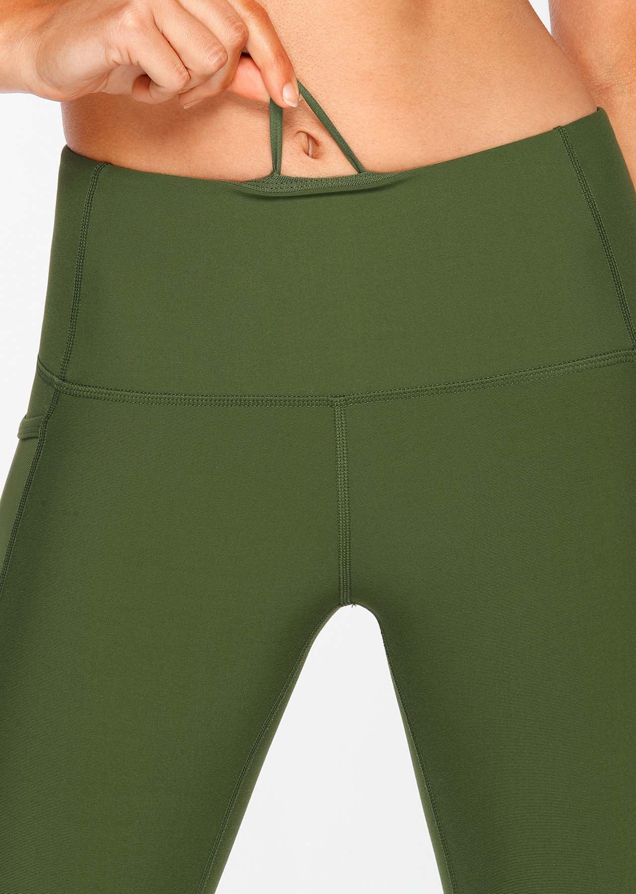 Lorna Jane Sculpt Core 7/8 Tight - Army Green