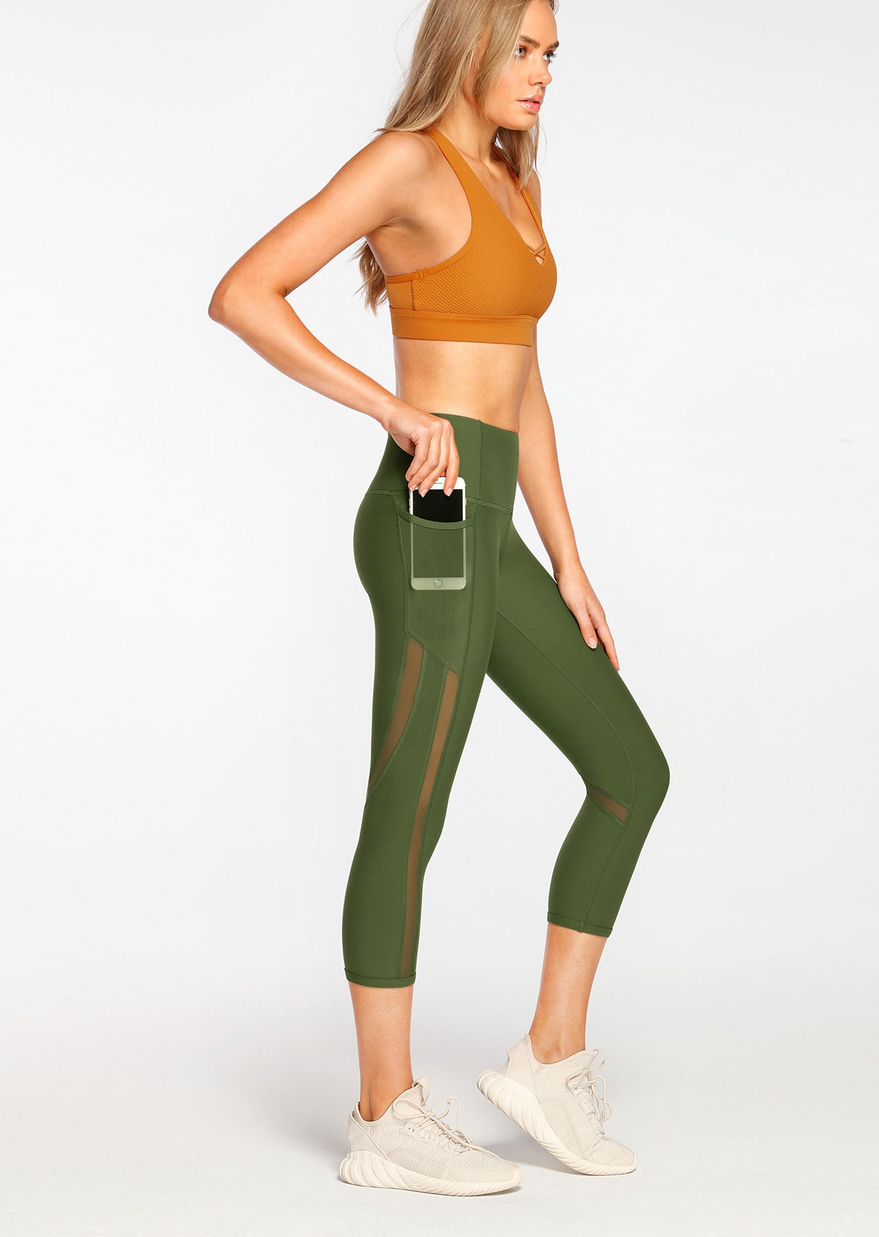 Lorna Jane Sculpt Core 7/8 Tight - Army Green