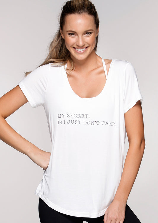 Lorna Jane Secret S/Slv T-Shirt - White