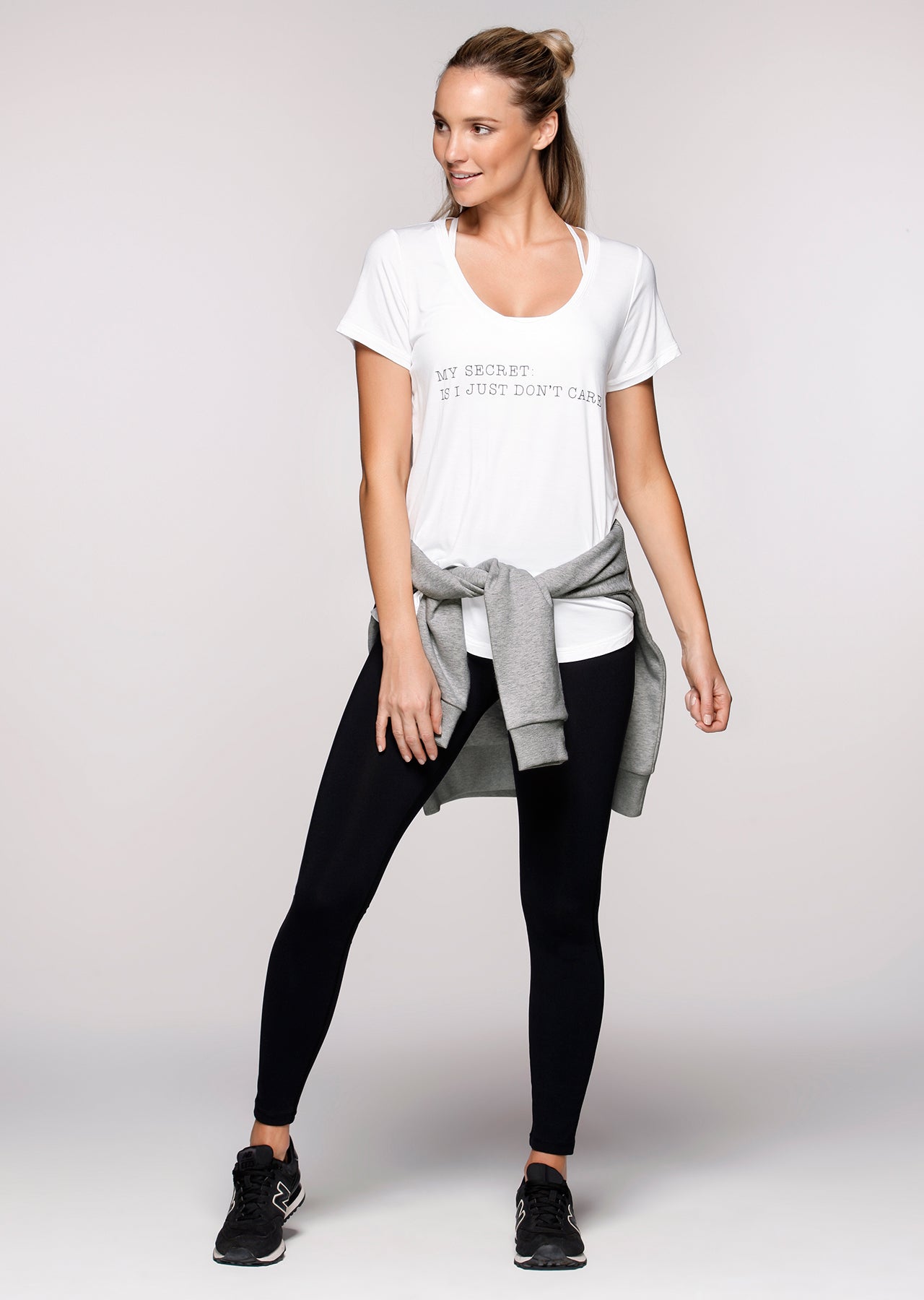 Lorna Jane Secret S/Slv T-Shirt - White
