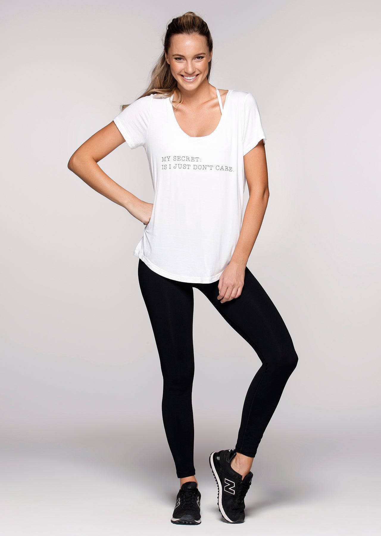 Lorna Jane Secret S/Slv T-Shirt - White