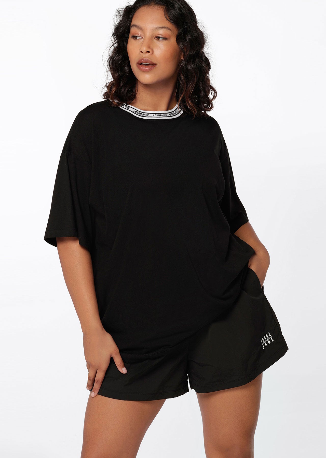 Lorna Jane Serene Boyfriend Tee - Black