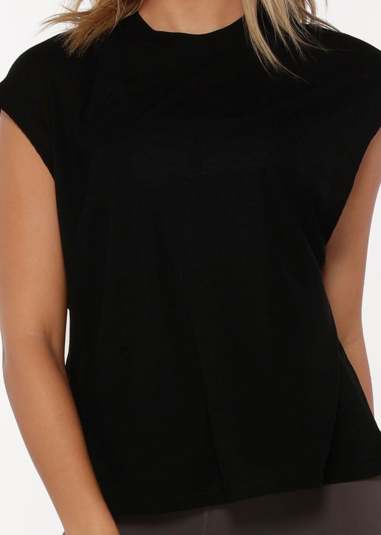 Lorna Jane Serenity Rib Tank - Black
