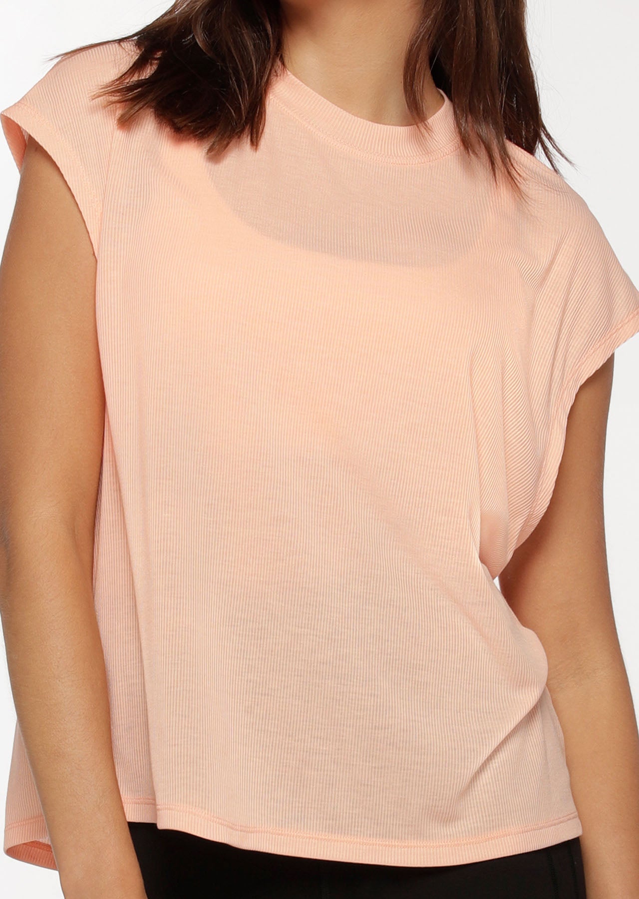 Lorna Jane Serenity Rib Tank - Peachy Keen