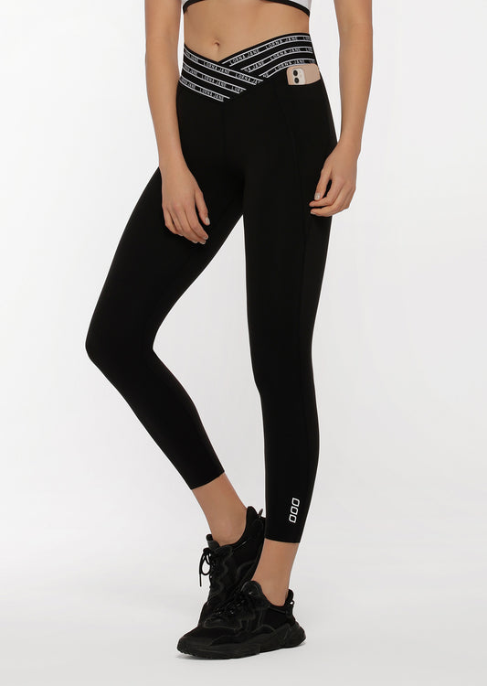 Lorna Jane Shock Zone Phone Pocket Ankle Biter Leggings - Black