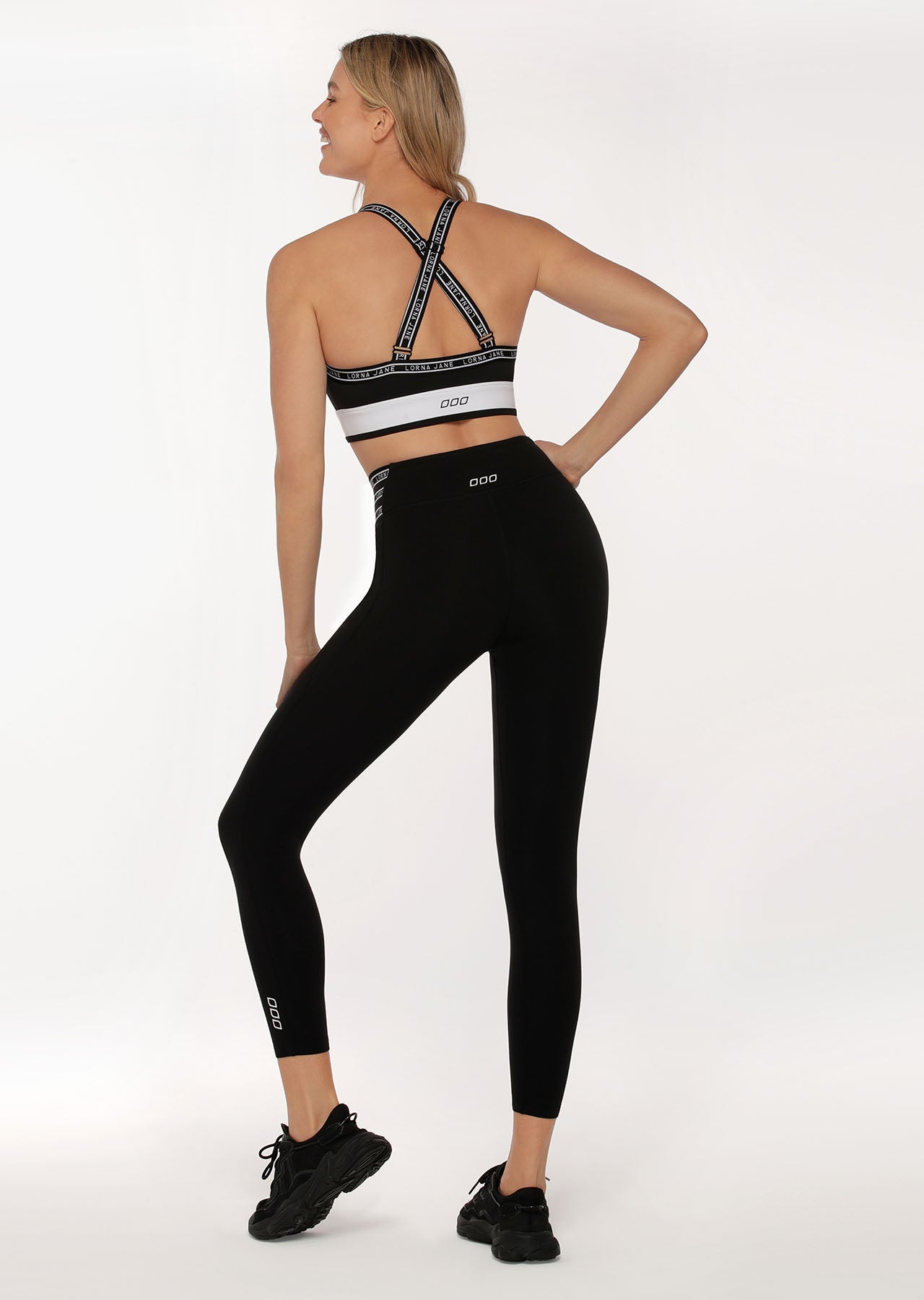 Lorna Jane Shock Zone Phone Pocket Ankle Biter Leggings - Black