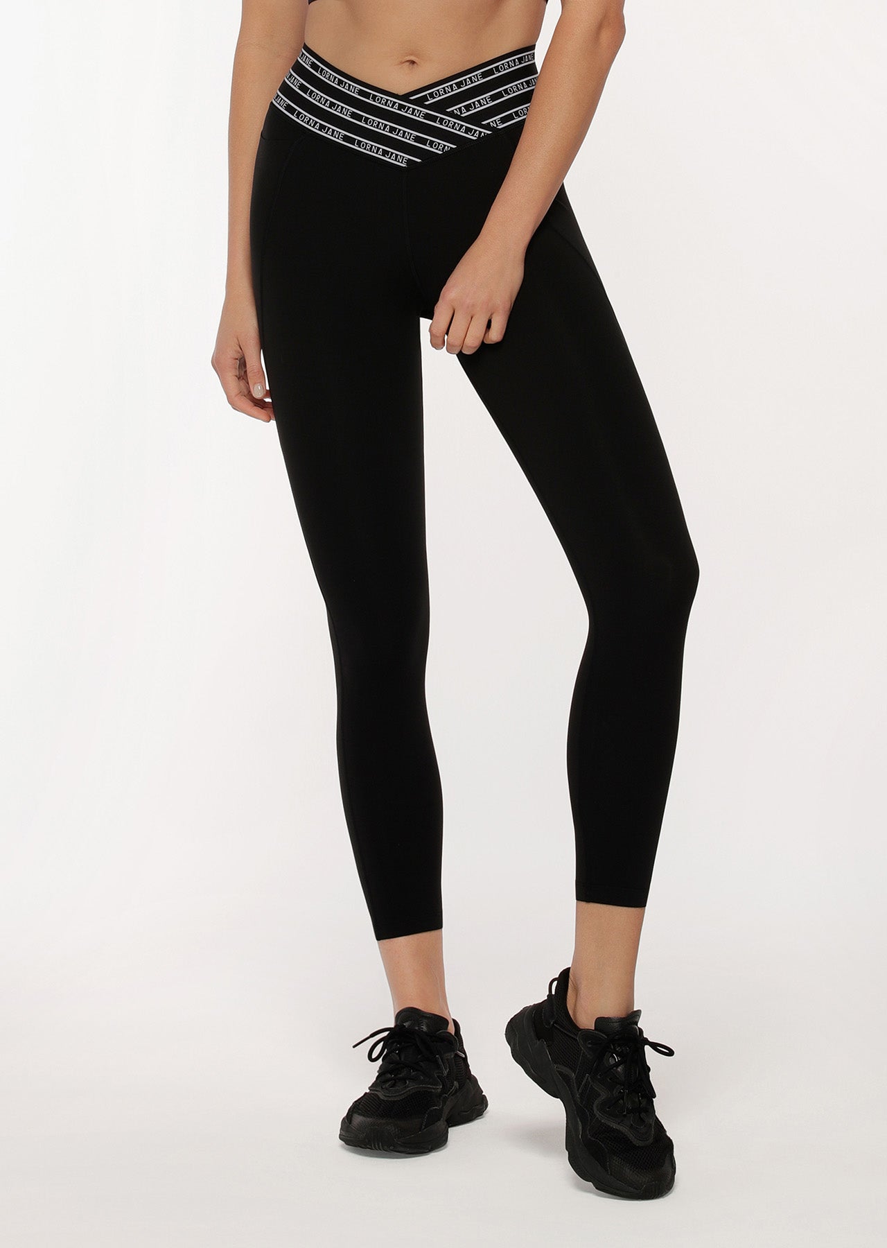 Lorna Jane Shock Zone Phone Pocket Ankle Biter Leggings - Black