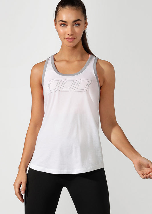 Lorna Jane Side Line Icon Tank - White