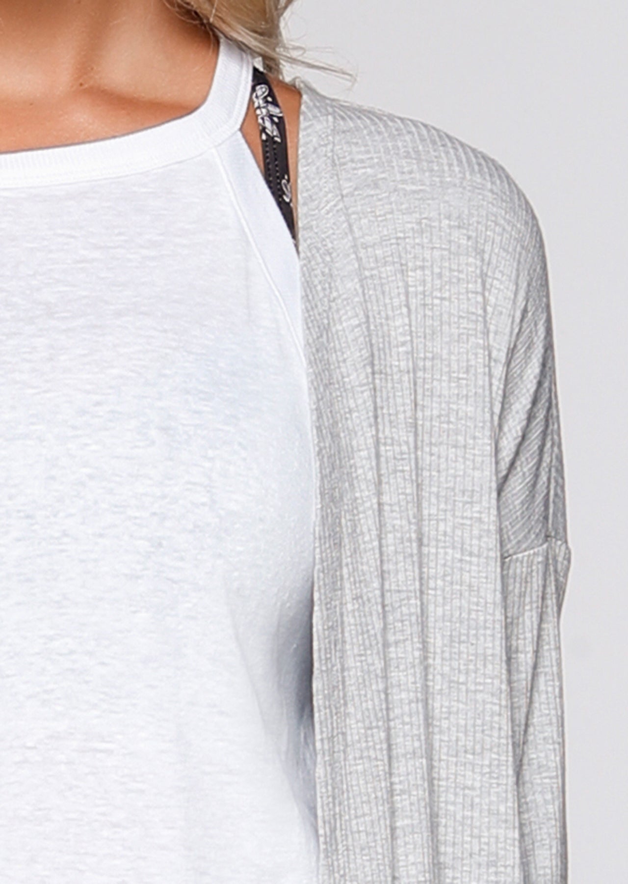 Lorna Jane Sienna Long Line Cardi - Grey Marl