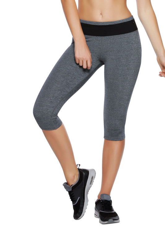 Lorna Jane Signature Core 3/4 Tight - Char Marl/Black