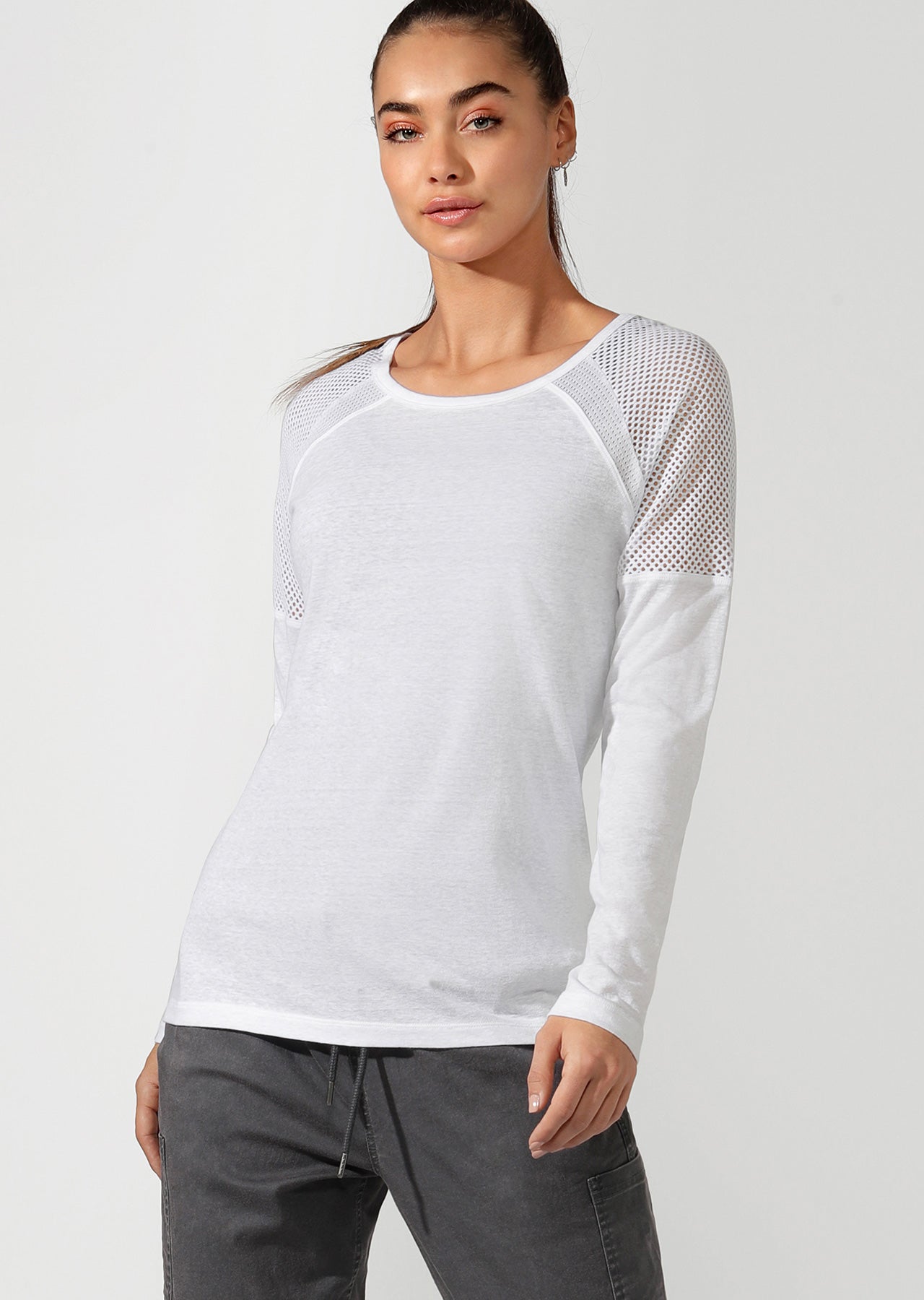 Lorna Jane Simple And Classic Long Sleeve Top - White
