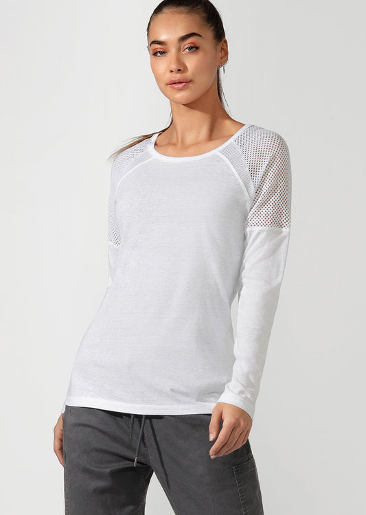 Lorna Jane Simple And Classic Long Sleeve Top - White