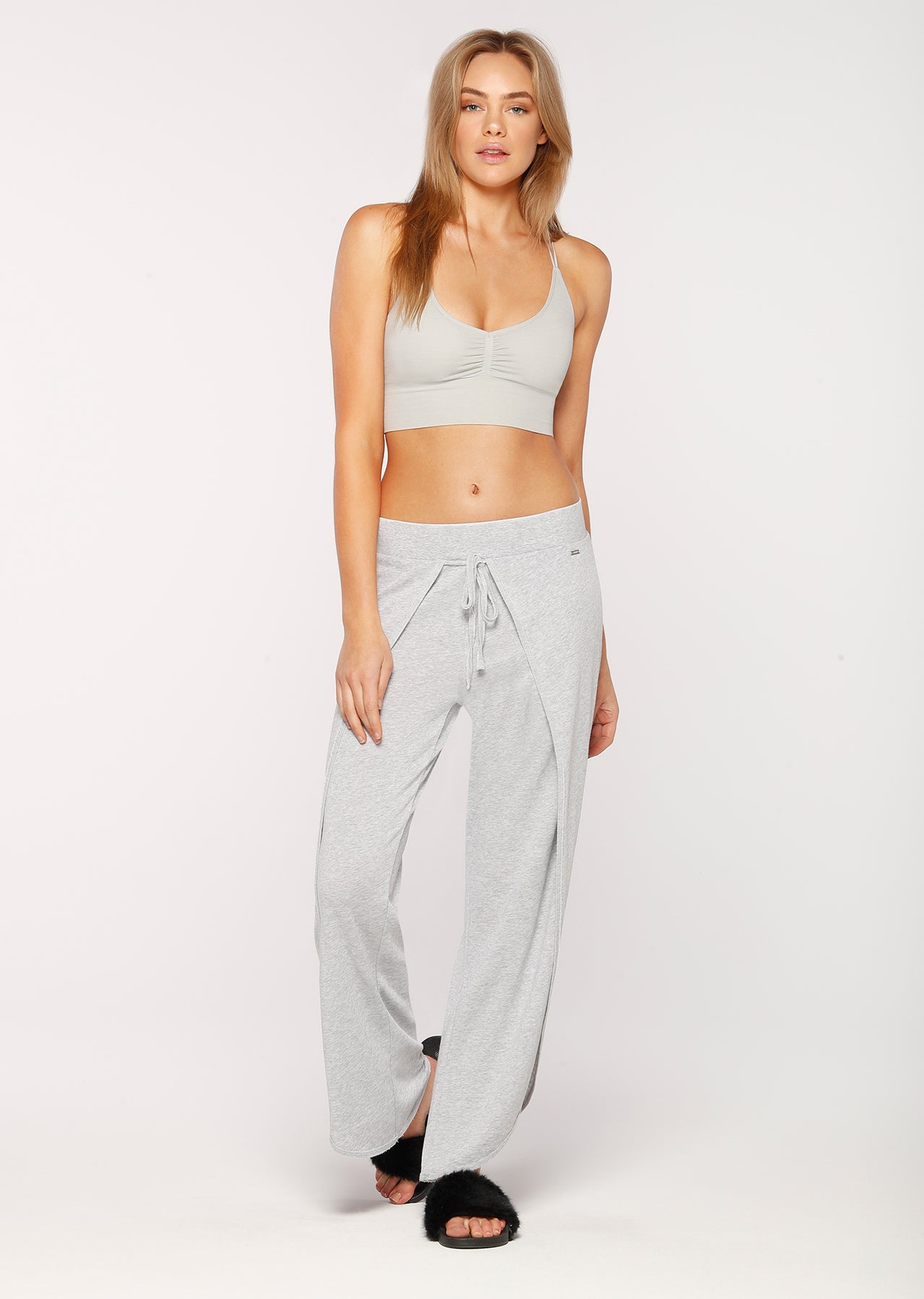 Lorna Jane Slouchy Lounge Pants - Grey Marl