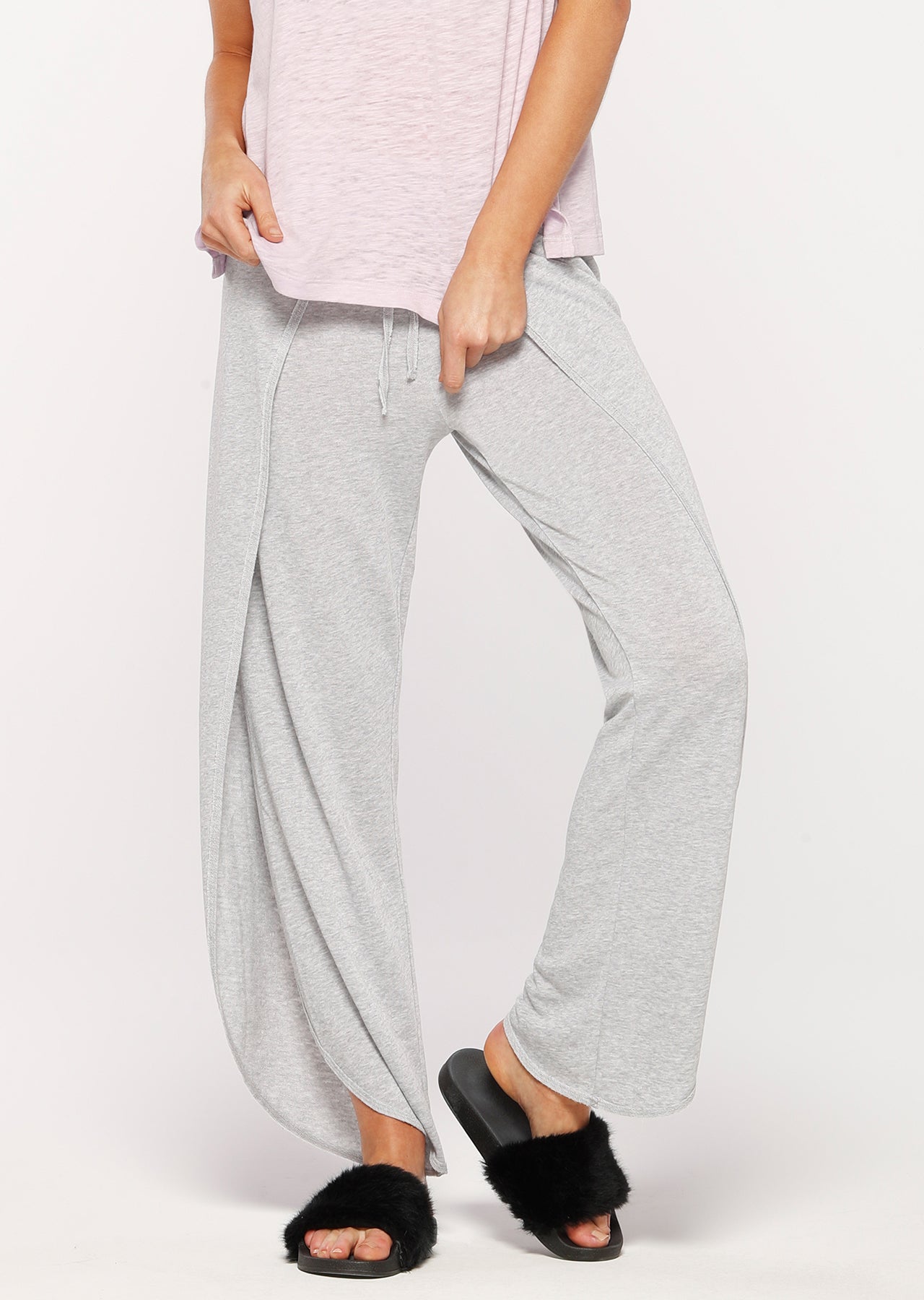 Lorna Jane Slouchy Lounge Pants - Grey Marl