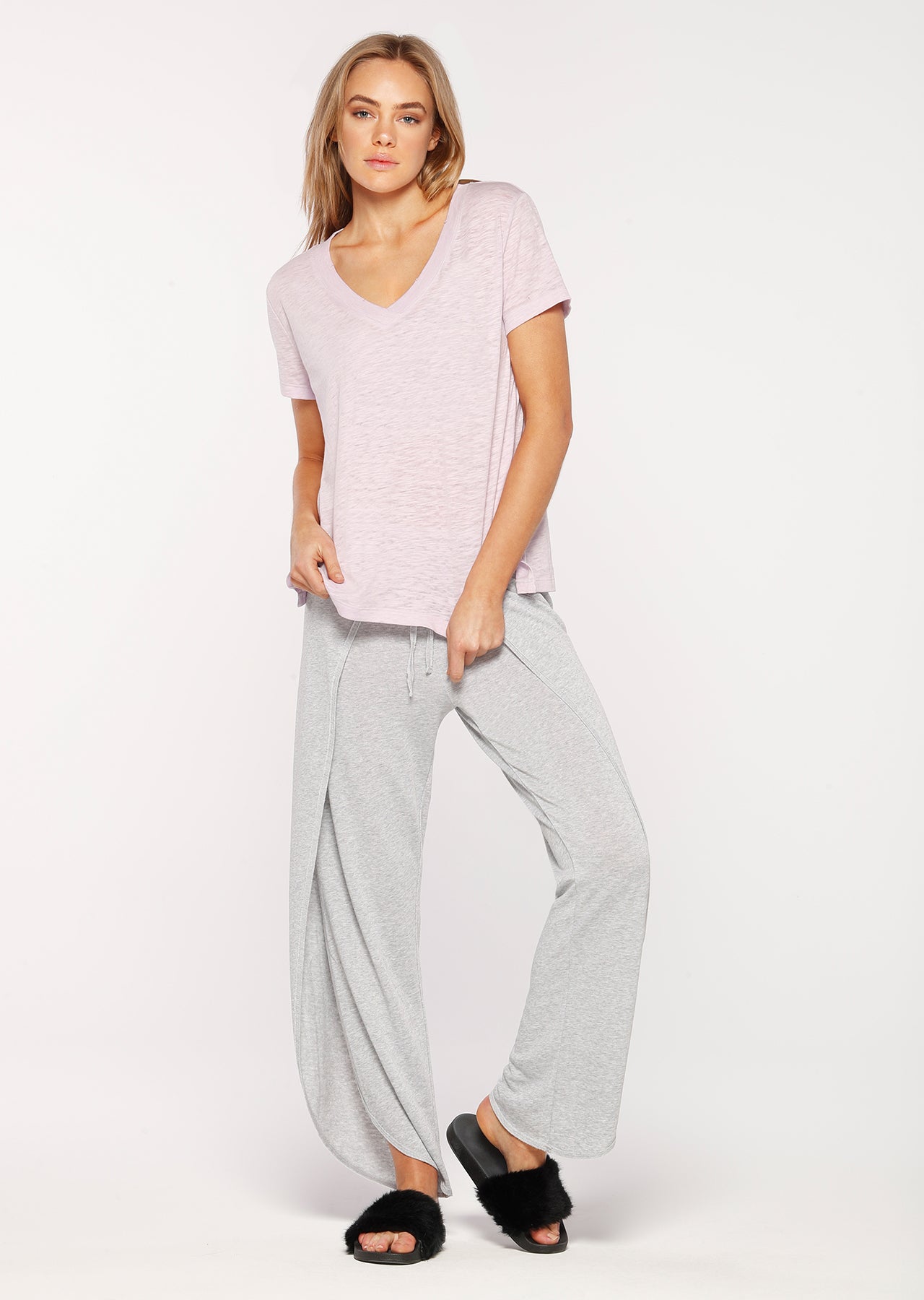 Lorna Jane Slouchy Lounge Pants - Grey Marl