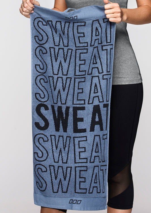 Lorna Jane Smash It Sweat Towel - Powder Grey/Black