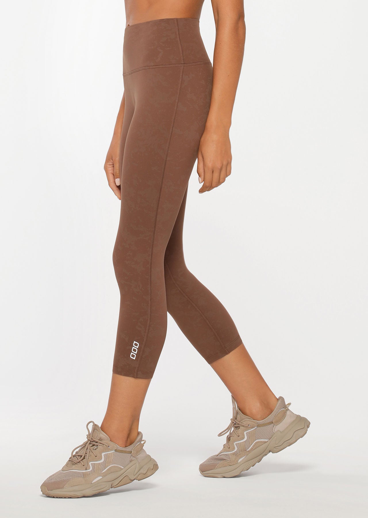 Lorna Jane Smooth Touch 7/8 Leggings - Washed Chocolate