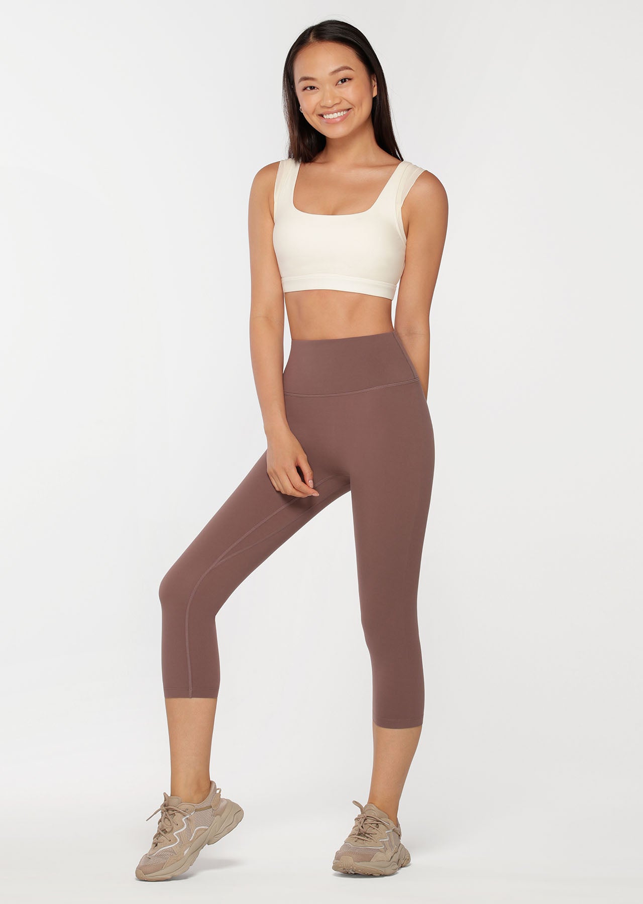 Lorna Jane Smooth Touch 7/8 Leggings - Stone