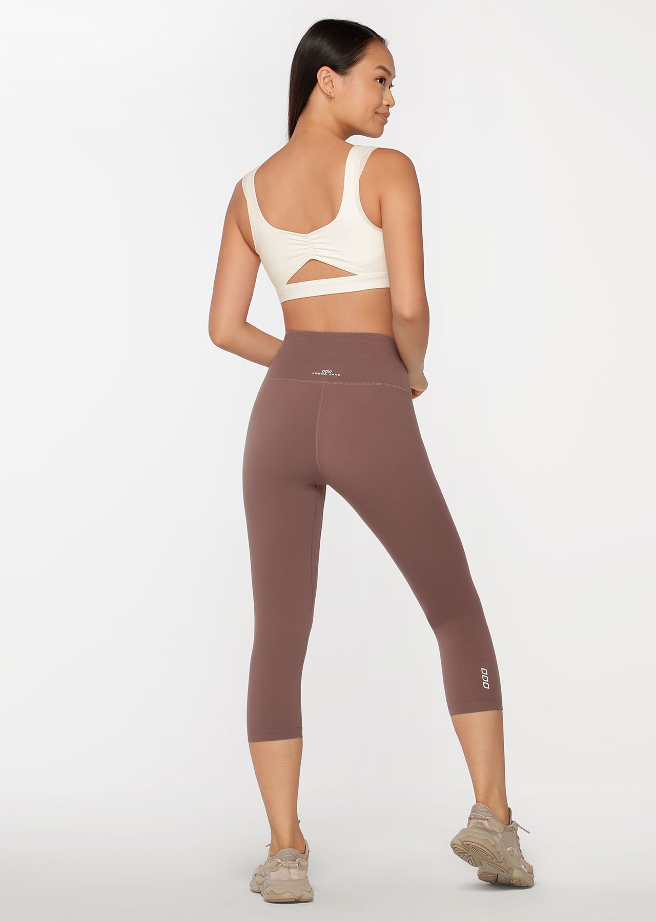 Lorna Jane Smooth Touch 7/8 Leggings - Stone