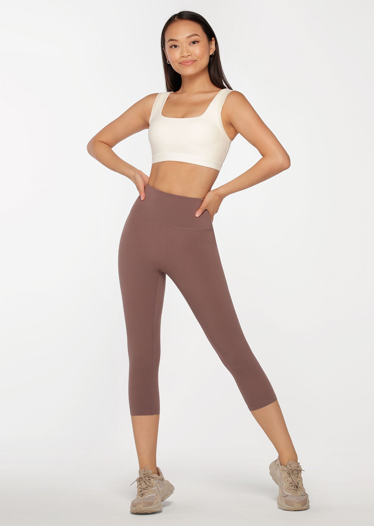 Lorna Jane Smooth Touch 7/8 Leggings - Stone