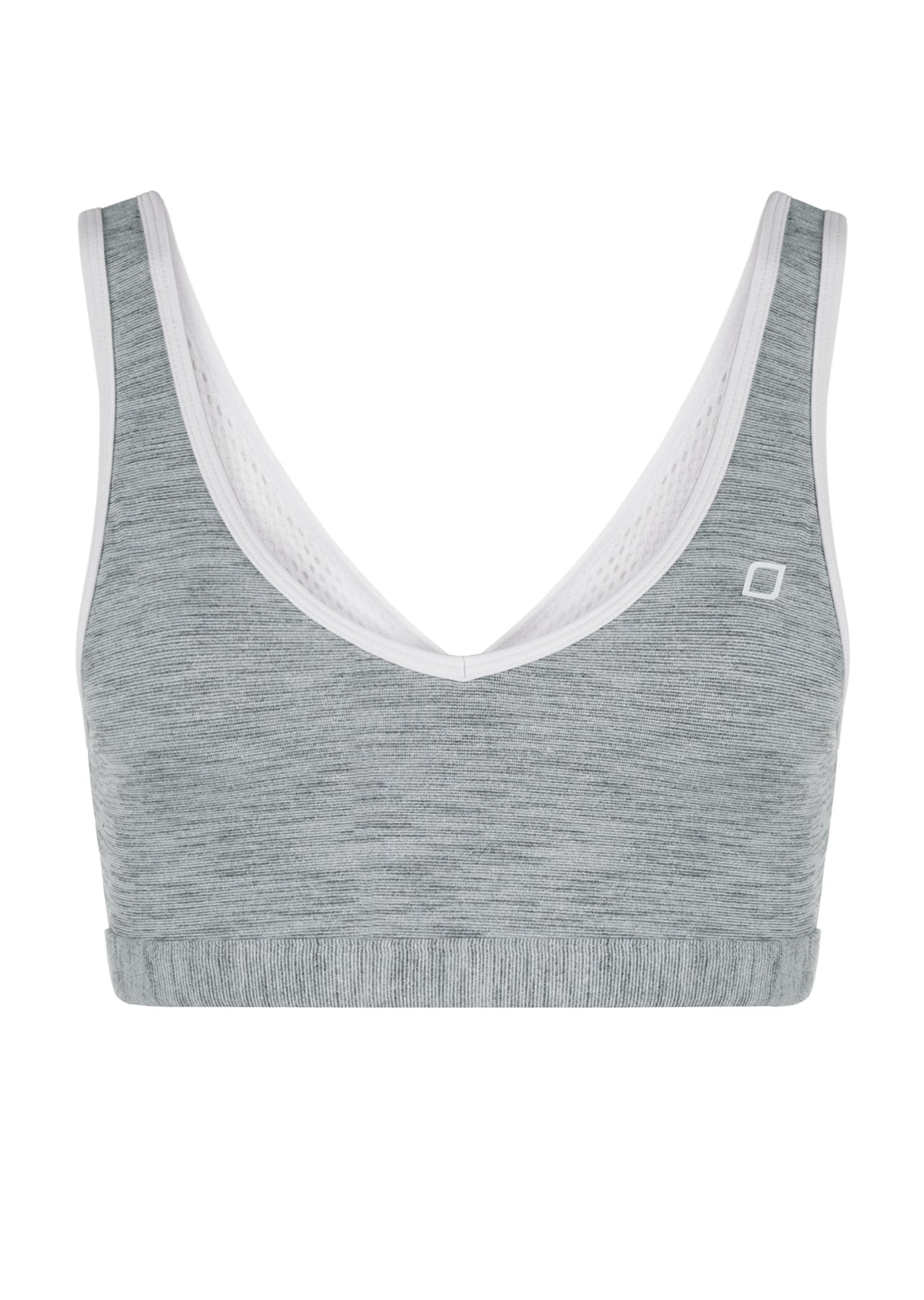 Lorna Jane Socialite Sports Bra - Grey Marl Stripe