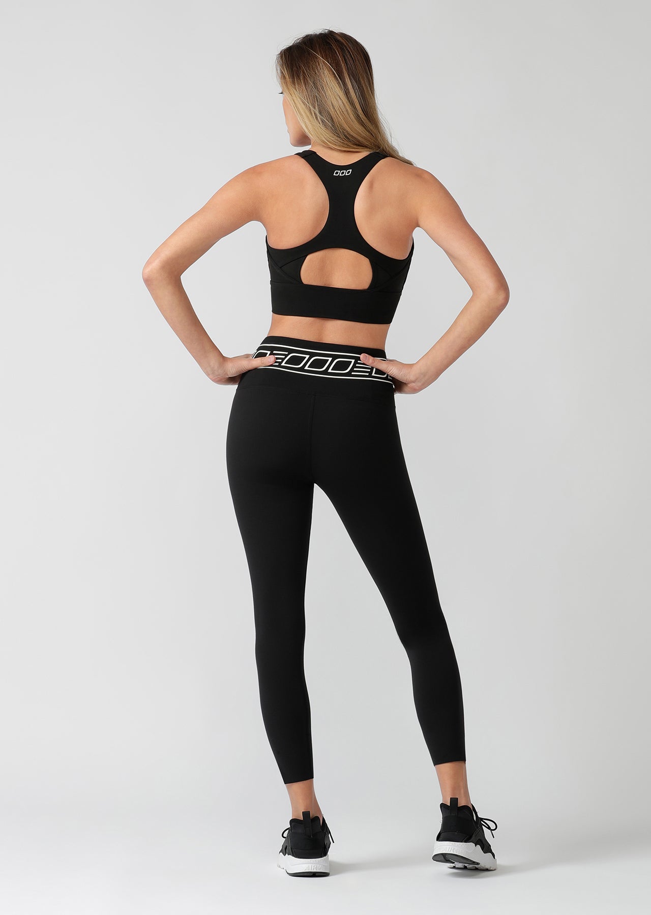 Lorna Jane Speed Stripe Core Ankle Biter Leggings - Black