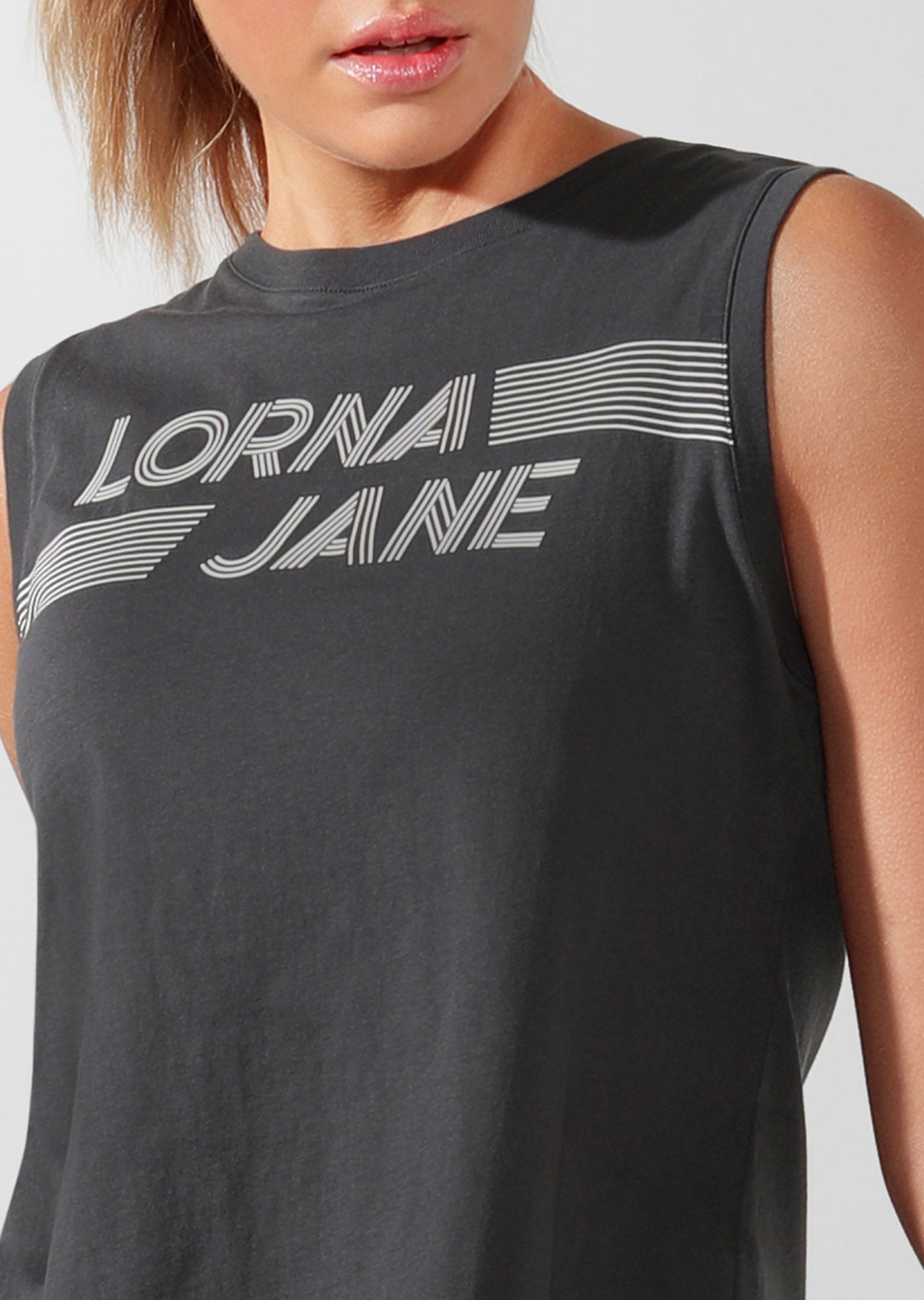 Lorna Jane Speedster Cropped Tank - Titanium