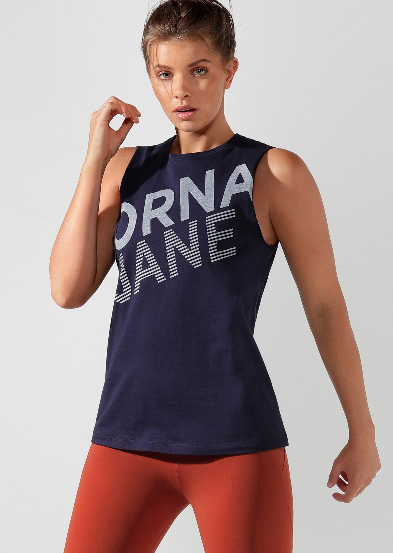 Lorna Jane Speedway Tank - French Navy