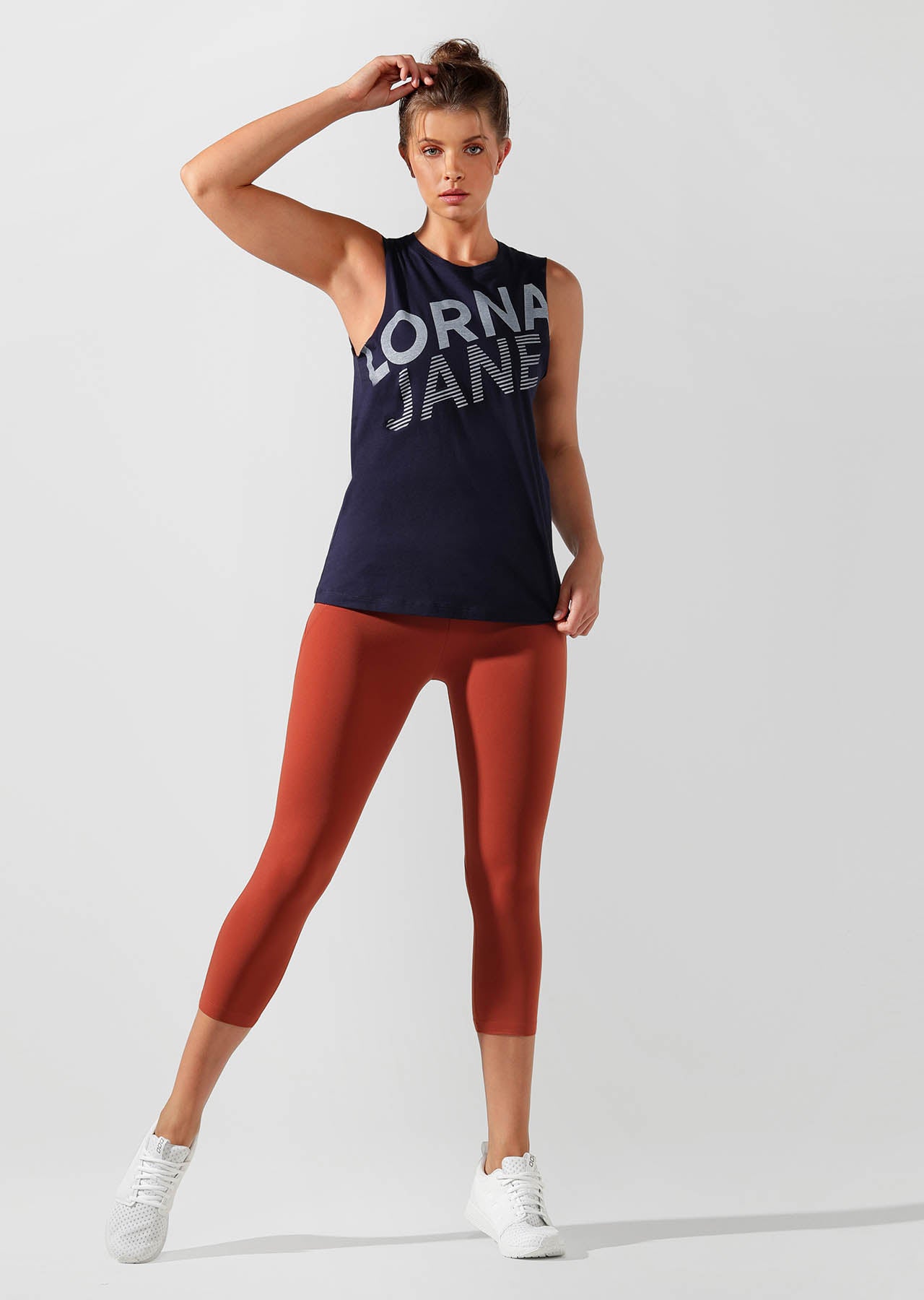 Lorna Jane Speedway Tank - French Navy