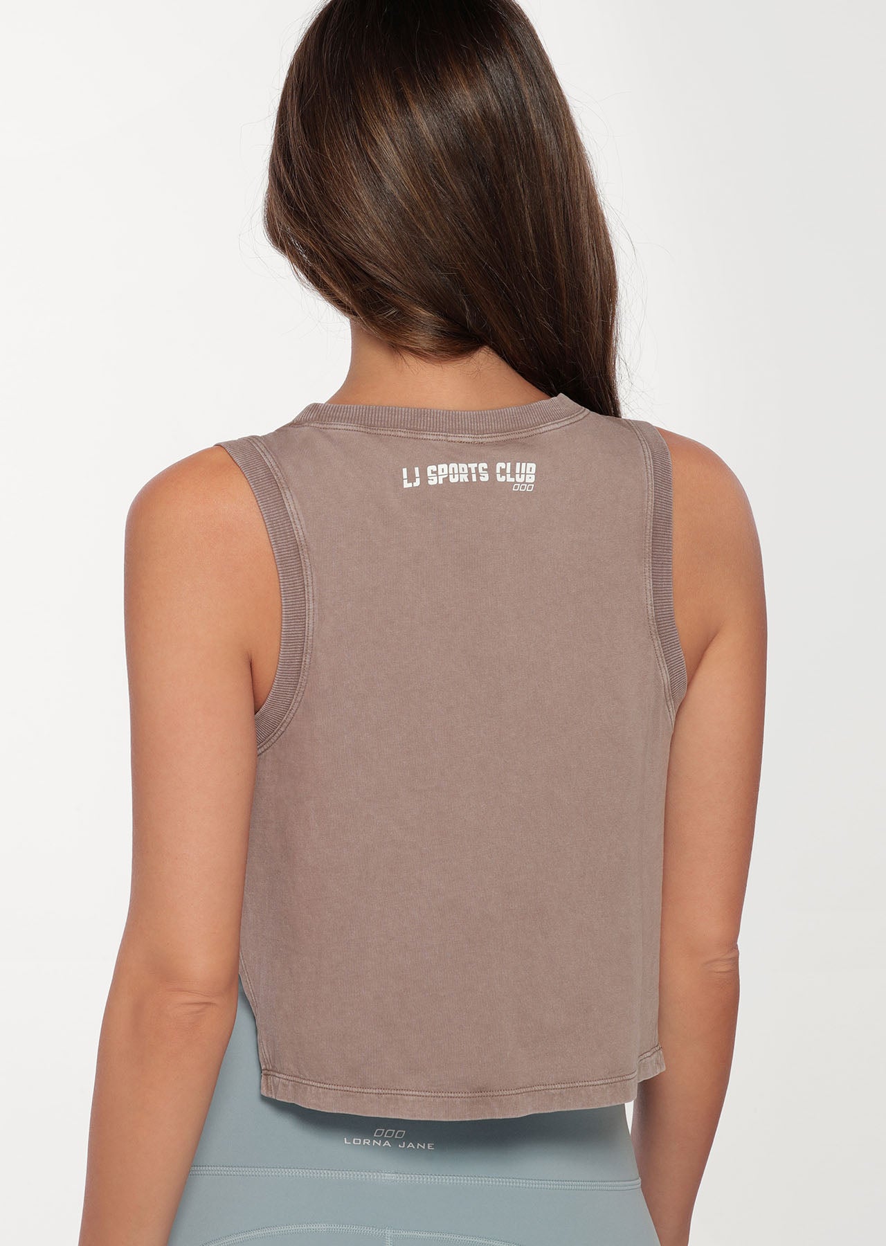Lorna Jane Split Tank - Washed Bone