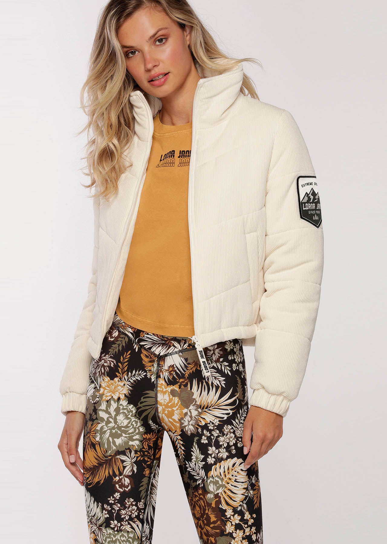 Lorna Jane Sports Club Puffa Jacket - Cream
