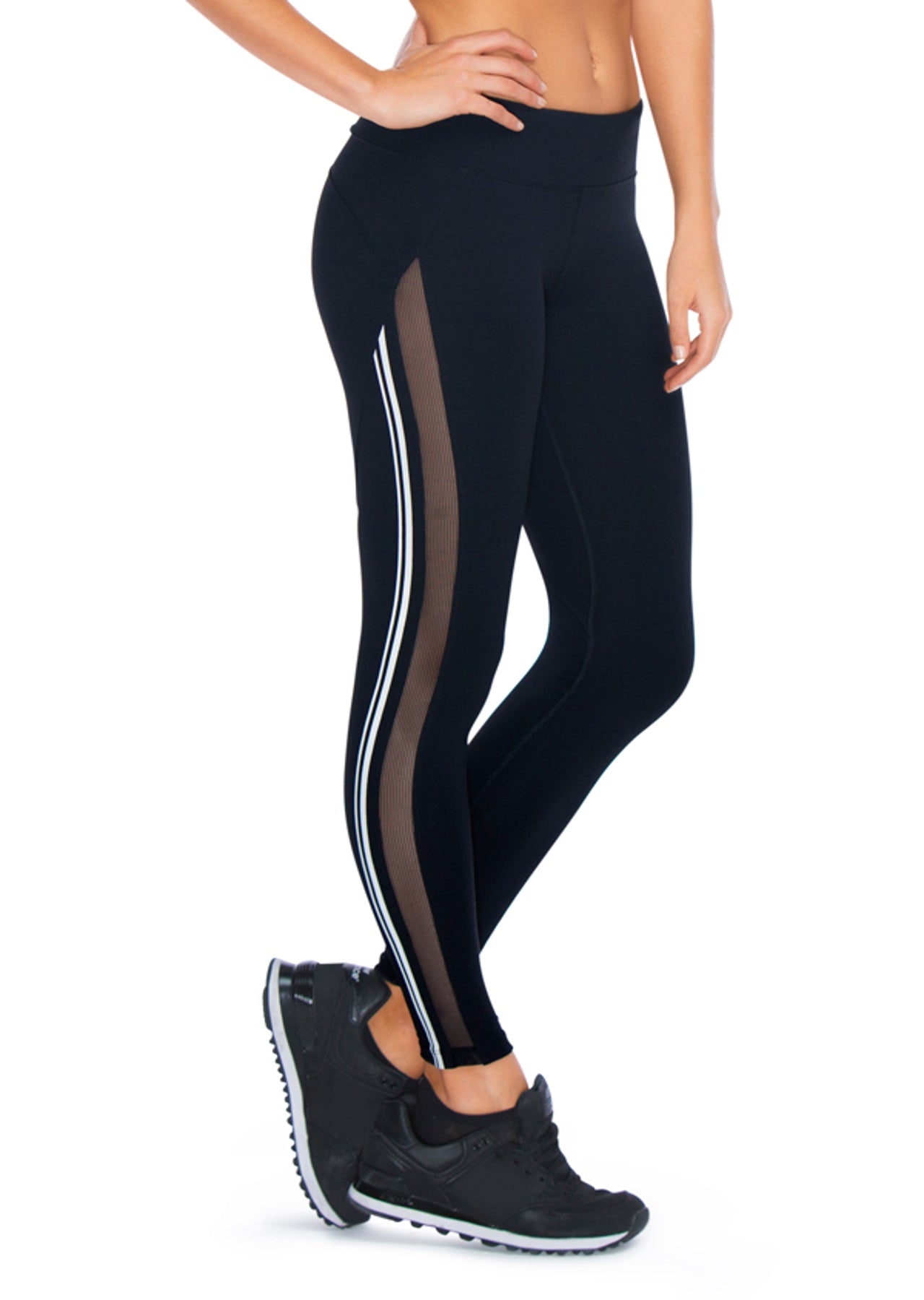 Lorna Jane Sporty Chic Support F/L Tight - Black