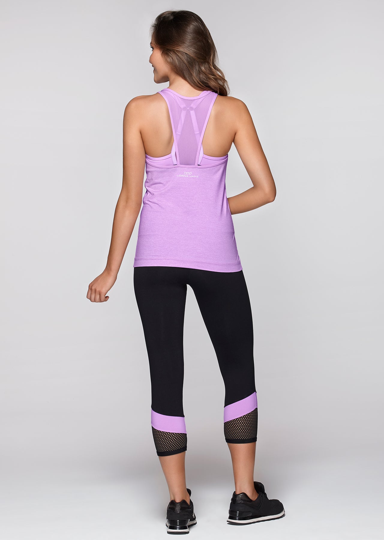 Lorna Jane Sporty Life Excel Tank - Soft Lilac Marl