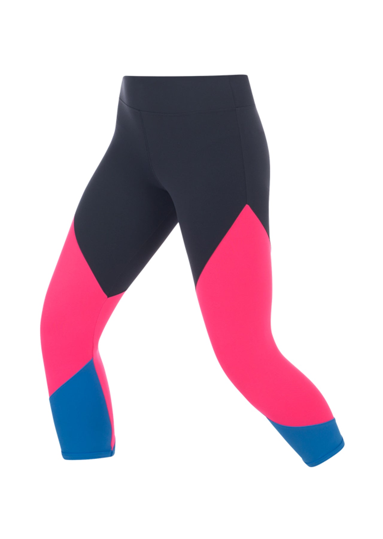 Lorna Jane Sporty Splice 7/8 Tight - Canyon/Funky Pink/Corn Flower